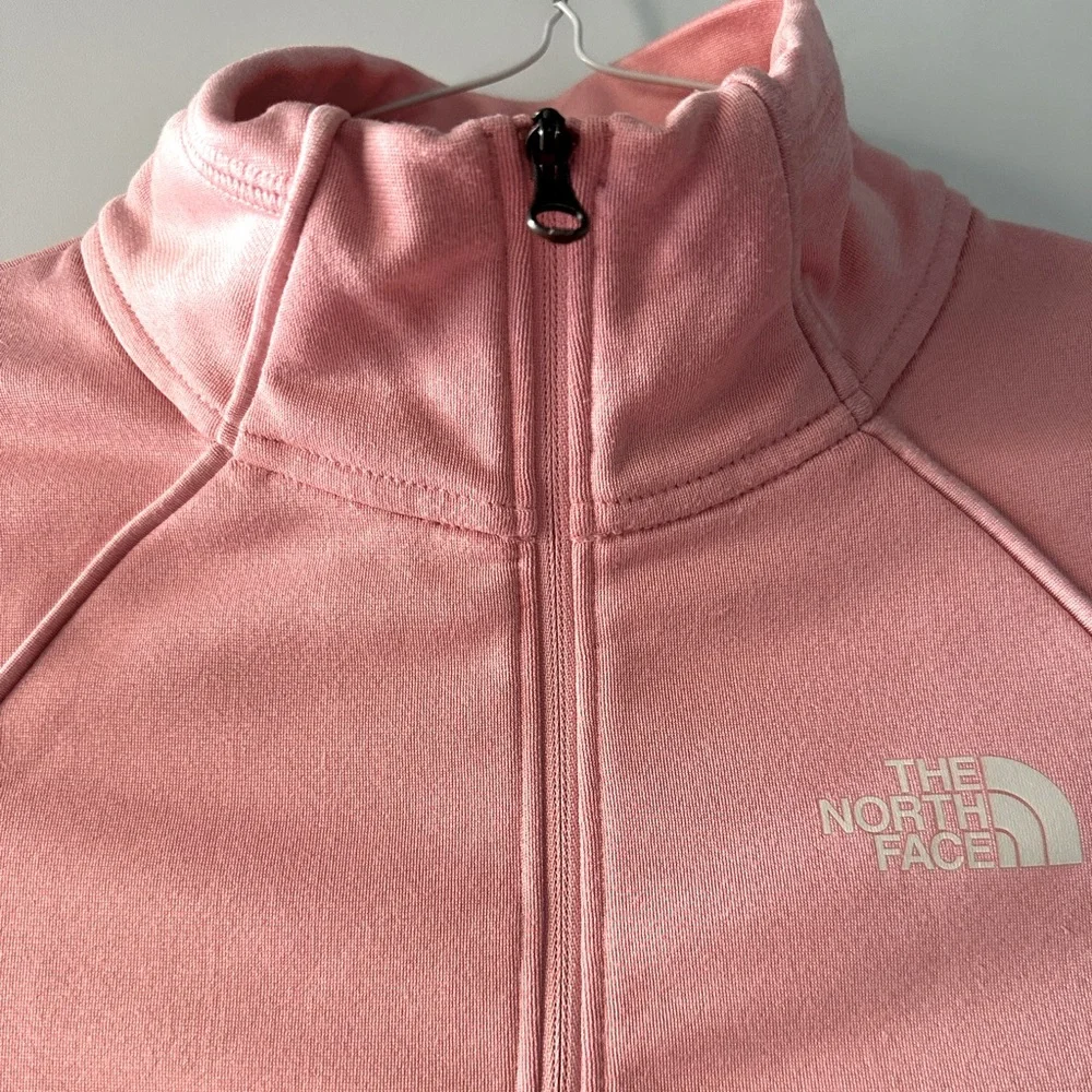 The North Face Women's Pink Quarter-Zip Fleece Pullover - size Small - Picture 3 of 6
